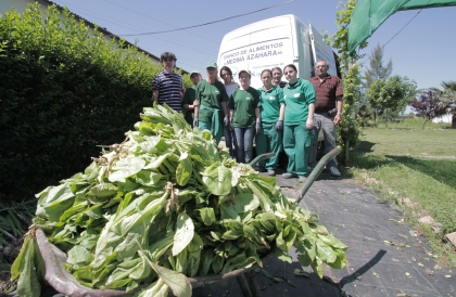 Las alumnas integrantes del taller Huerto Ecológico